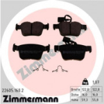 Piduriklotsi komplekt, ketaspidur ZIMMERMANN 22605.160.2