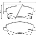Piduriklotsi komplekt, ketaspidur HELLA 8DB 355 014-881