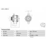 Generaator BOSCH 0 986 047 910