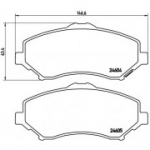 Piduriklotsi komplekt, ketaspidur BREMBO P 11 022