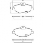 Piduriklotsi komplekt, ketaspidur BREMBO P 50 049