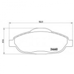 Piduriklotsi komplekt, ketaspidur BREMBO P 61 101