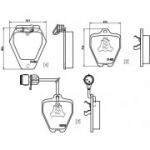 Piduriklotsi komplekt, ketaspidur BREMBO P 85 038
