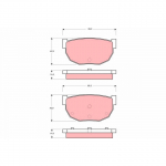 Piduriklotsi komplekt, ketaspidur TRW GDB306