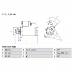Starter BOSCH 0 986 024 190