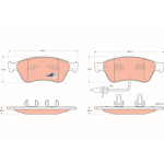 Piduriklotsi komplekt, ketaspidur TRW GDB1553