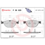 Piduriklotsi komplekt,ketaspidur BREMBO P 36 029