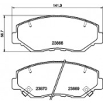 Piduriklotsi komplekt, ketaspidur HELLA 8DB 355 010-231