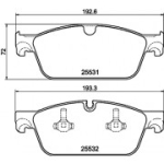 Piduriklotsi komplekt, ketaspidur HELLA 8DB 355 020-841
