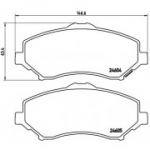 Piduriklotsi komplekt, ketaspidur BREMBO P 11 025