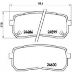 Piduriklotsi komplekt, ketaspidur BREMBO P 30 035