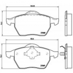 Piduriklotsi komplekt, ketaspidur BREMBO P 85 039