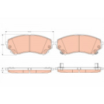 Piduriklotsi komplekt, ketaspidur TRW GDB4456