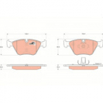 Piduriklotsi komplekt, ketaspidur TRW GDB1531