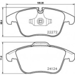 Piduriklotsi komplekt, ketaspidur BREMBO P 36 030