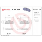 Piduriklotsi komplekt, ketaspidur BREMBO P 56 123