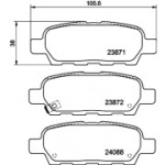 Piduriklotsi komplekt, ketaspidur HELLA 8DB 355 010-241