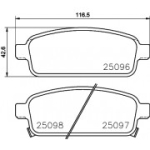 Piduriklotsi komplekt, ketaspidur HELLA 8DB 355 015-221