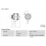Generaator BOSCH 0 986 048 801