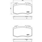 Piduriklotsi komplekt, ketaspidur BREMBO P 50 053