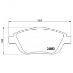 Piduriklotsi komplekt, ketaspidur BREMBO P 61 103