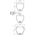 Piduriklotsi komplekt, ketaspidur BREMBO P 85 054