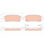 Piduriklotsi komplekt, ketaspidur TRW GDB4455
