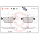 Piduriklotsi komplekt, ketaspidur BREMBO P 36 031