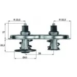 Termostaat, jahutusvedelik MAHLE ORIGINAL TX 33 83D