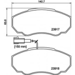 Piduriklotsi komplekt, ketaspidur HELLA 8DB 355 010-391