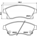 Piduriklotsi komplekt, ketaspidur HELLA 8DB 355 015-231