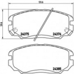 Piduriklotsi komplekt, ketaspidur BREMBO P 30 038