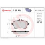 Piduriklotsi komplekt, ketaspidur BREMBO P 50 054