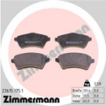 Piduriklotsi komplekt, ketaspidur ZIMMERMANN 23615.175.1
