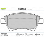 Piduriklotsi komplekt, ketaspidur VALEO 598558