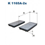 Filter, salongi&otilde;hk FILTRON K 1165A-2x