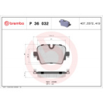 Piduriklotsi komplekt, ketaspidur BREMBO P 36 032