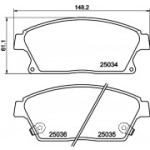 Piduriklotsi komplekt, ketaspidur HELLA 8DB 355 015-241