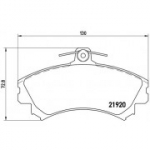 Piduriklotsi komplekt, ketaspidur BREMBO P 50 055