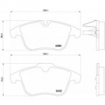 Piduriklotsi komplekt, ketaspidur BREMBO P 61 106