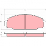 Piduriklotsi komplekt, ketaspidur TRW GDB3090