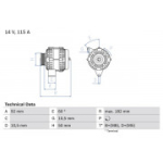 Generaator BOSCH 0 986 037 990