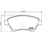 Piduriklotsi komplekt, ketaspidur HELLA 8DB 355 010-541