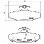 Piduriklotsi komplekt, ketaspidur BREMBO P 15 004