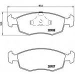 Piduriklotsi komplekt, ketaspidur BREMBO P 24 019