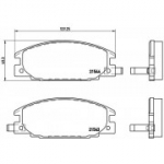 Piduriklotsi komplekt, ketaspidur BREMBO P 59 015