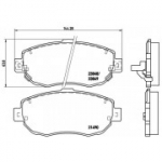 Piduriklotsi komplekt, ketaspidur BREMBO P 83 037