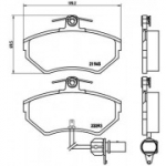 Piduriklotsi komplekt, ketaspidur BREMBO P 85 044
