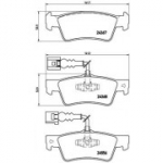 Piduriklotsi komplekt, ketaspidur BREMBO P 85 068