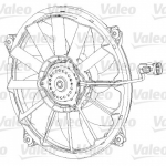 Ventilaator, mootorijahutus VALEO 696091
